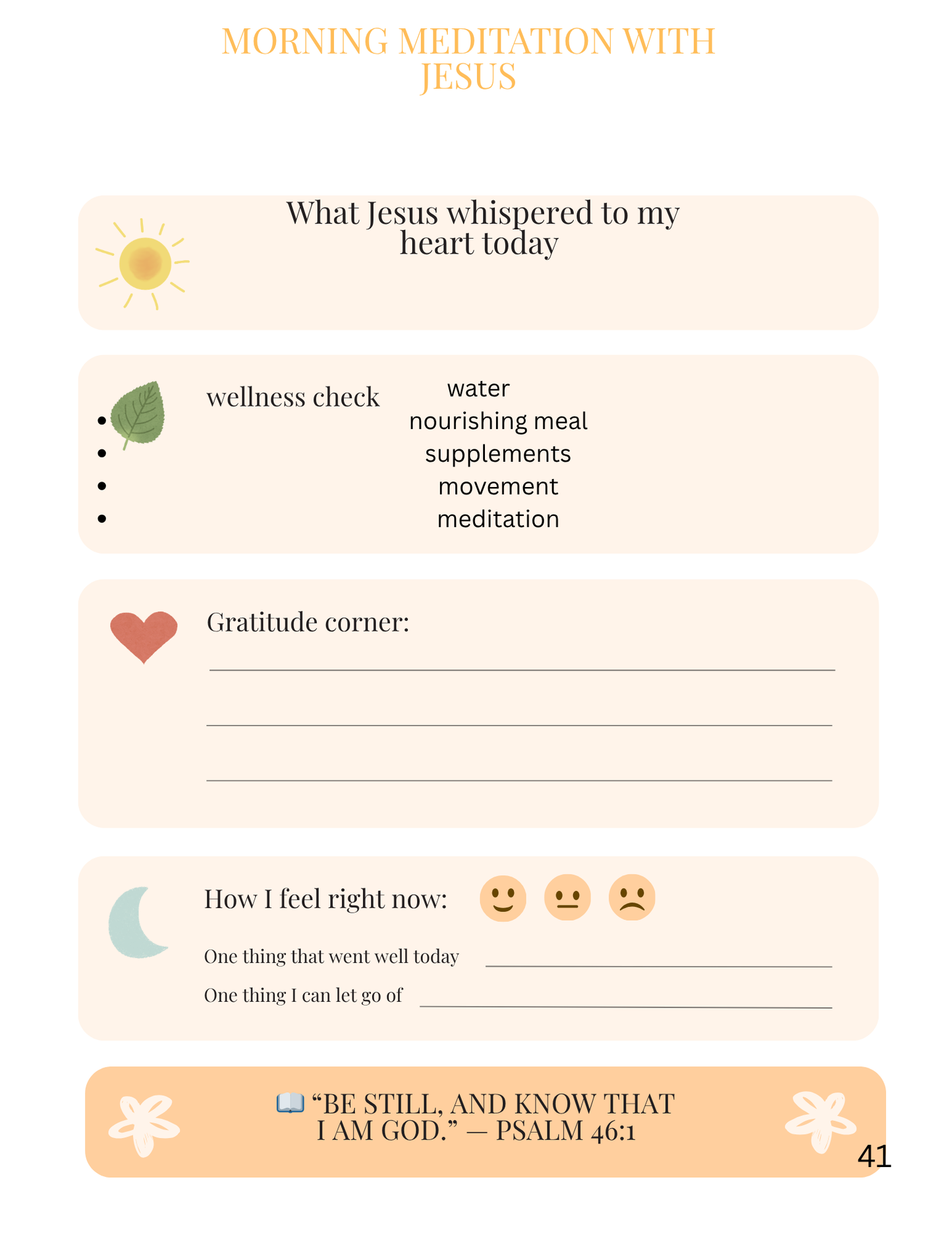 Faith & Wellness Daily Journal